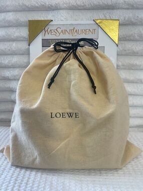 Loewe Beige Dustbag Bag with Black Logo